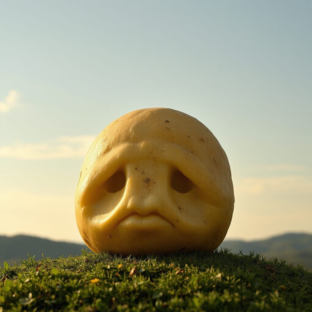 Pareidolia potato face