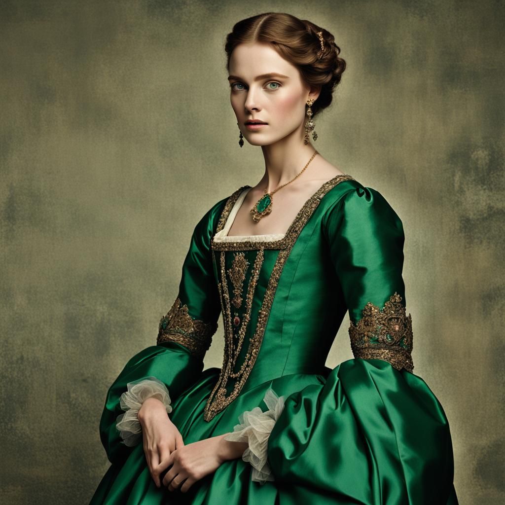 Cara Delavigne as Anna Mons, 1700s Fashion Portrait