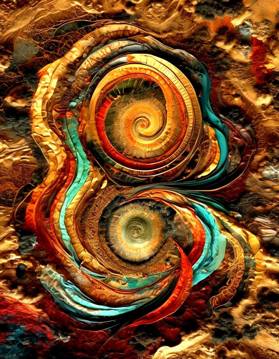 Surface of the quilted terrain planet Embroiderum