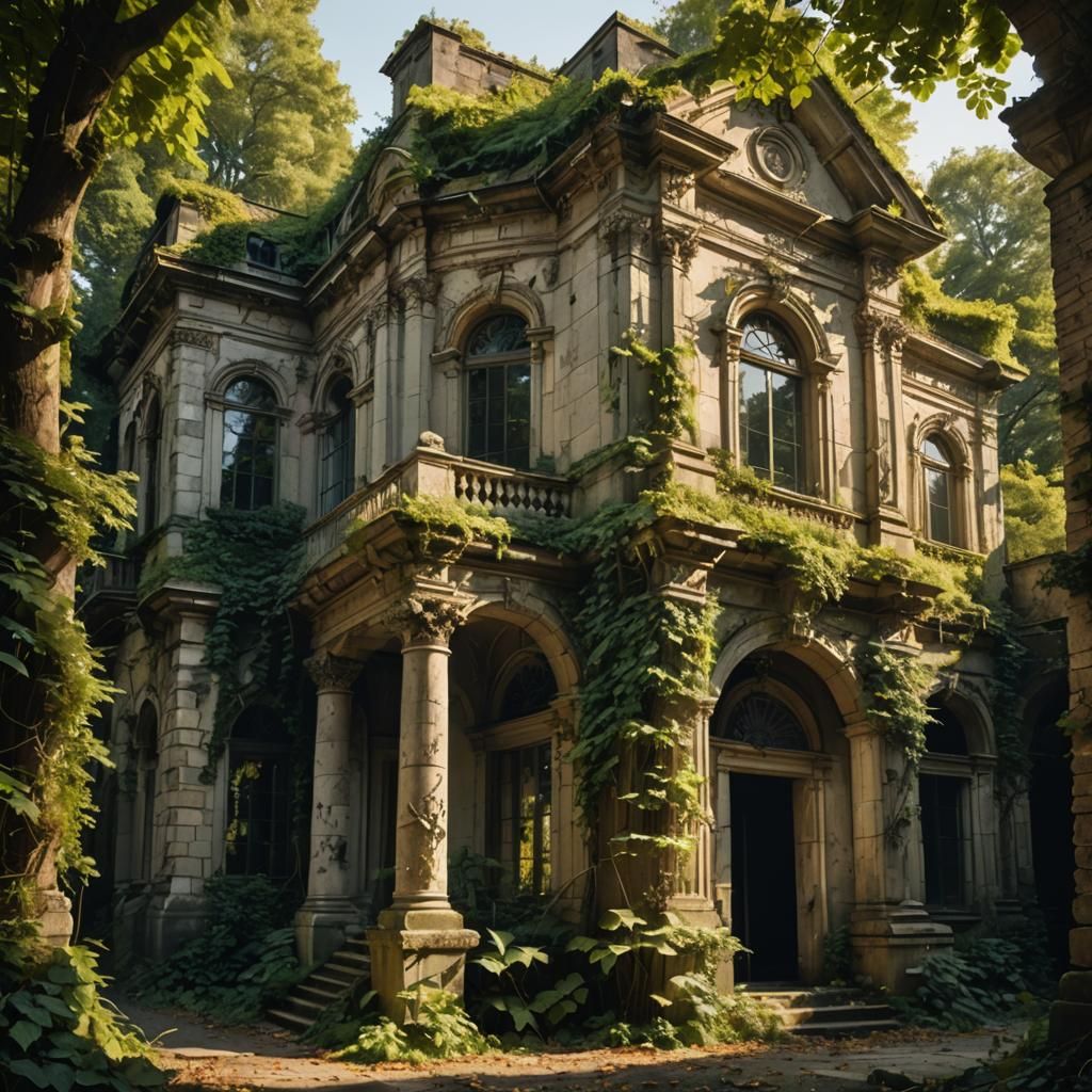Baroque Mansion Lost in the Overgrown Wilderness