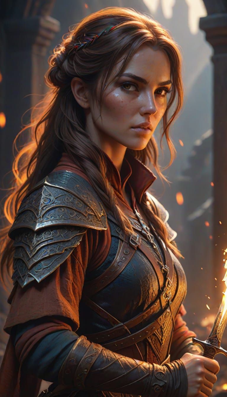 Jude with Dagger: Fantasy Concept Art