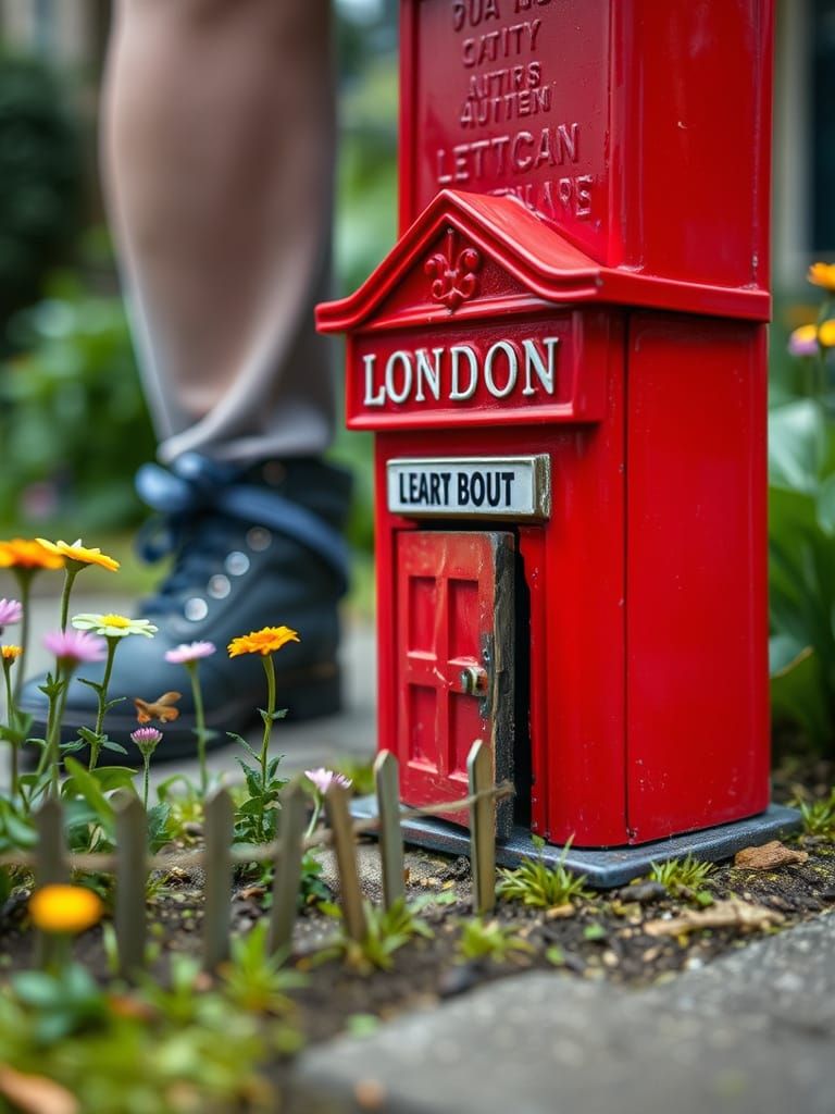 Miniature Fairy Door on London Letterbox
