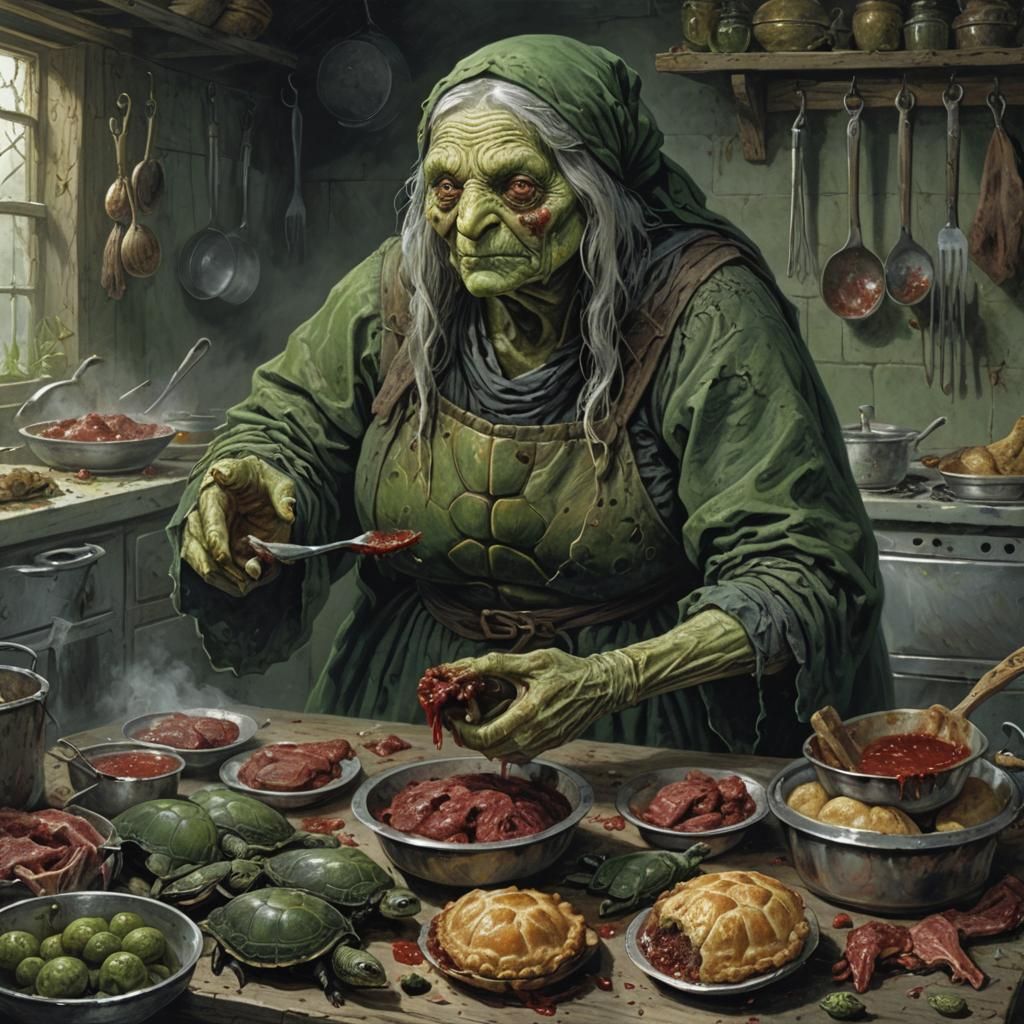 Granny Agnes, green turtle hag