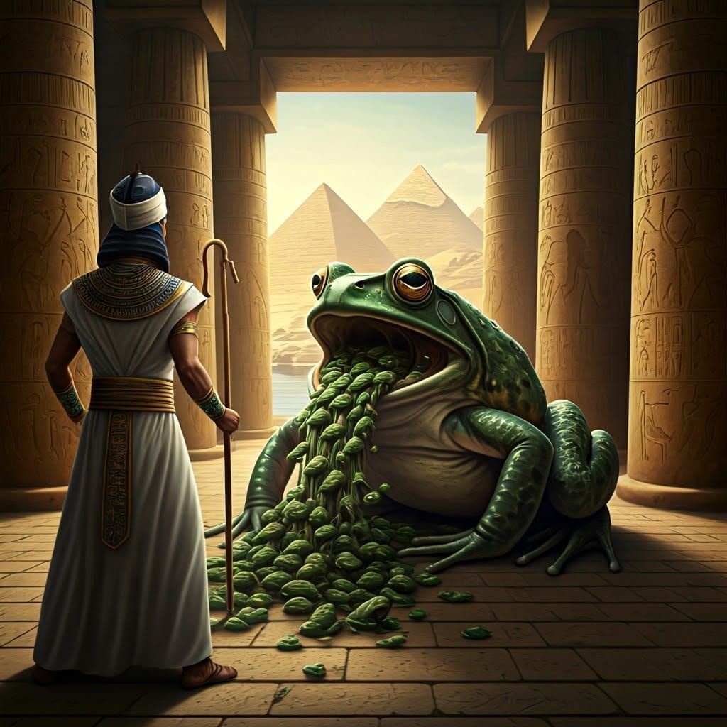 Egyptian Man Strikes Giant Frog Vomiting Frogs