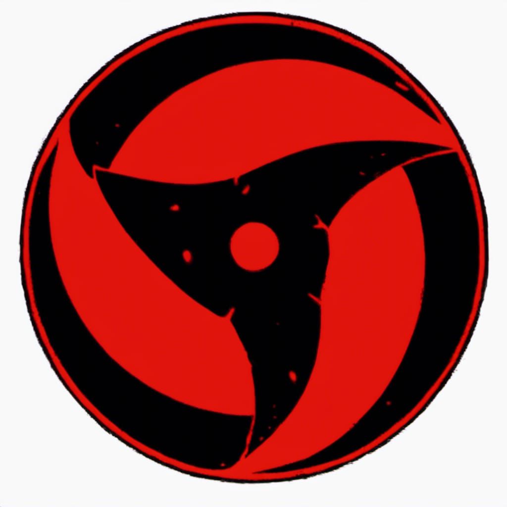 Itachi's Eternal Mangekyou Sharingan in Anime Style