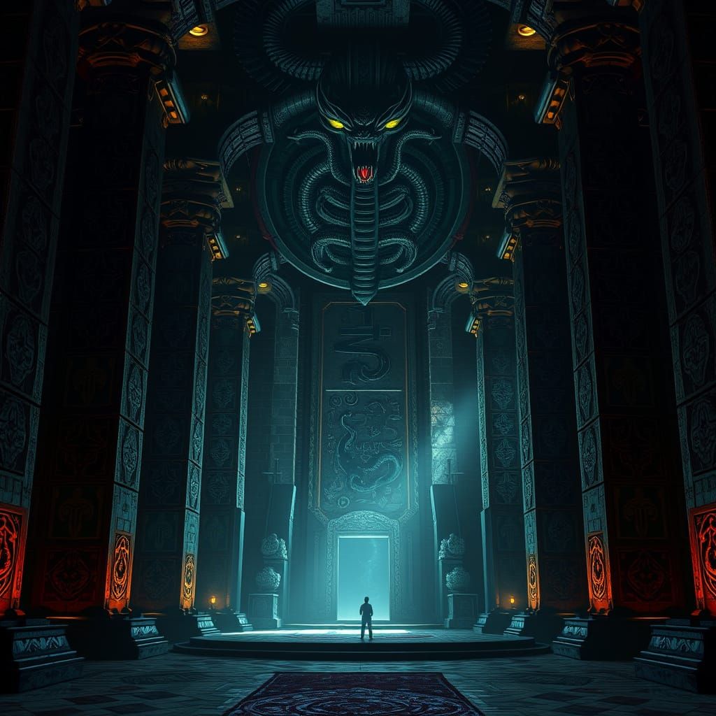 Akaviri Temple Grand Entry Hall Illustration