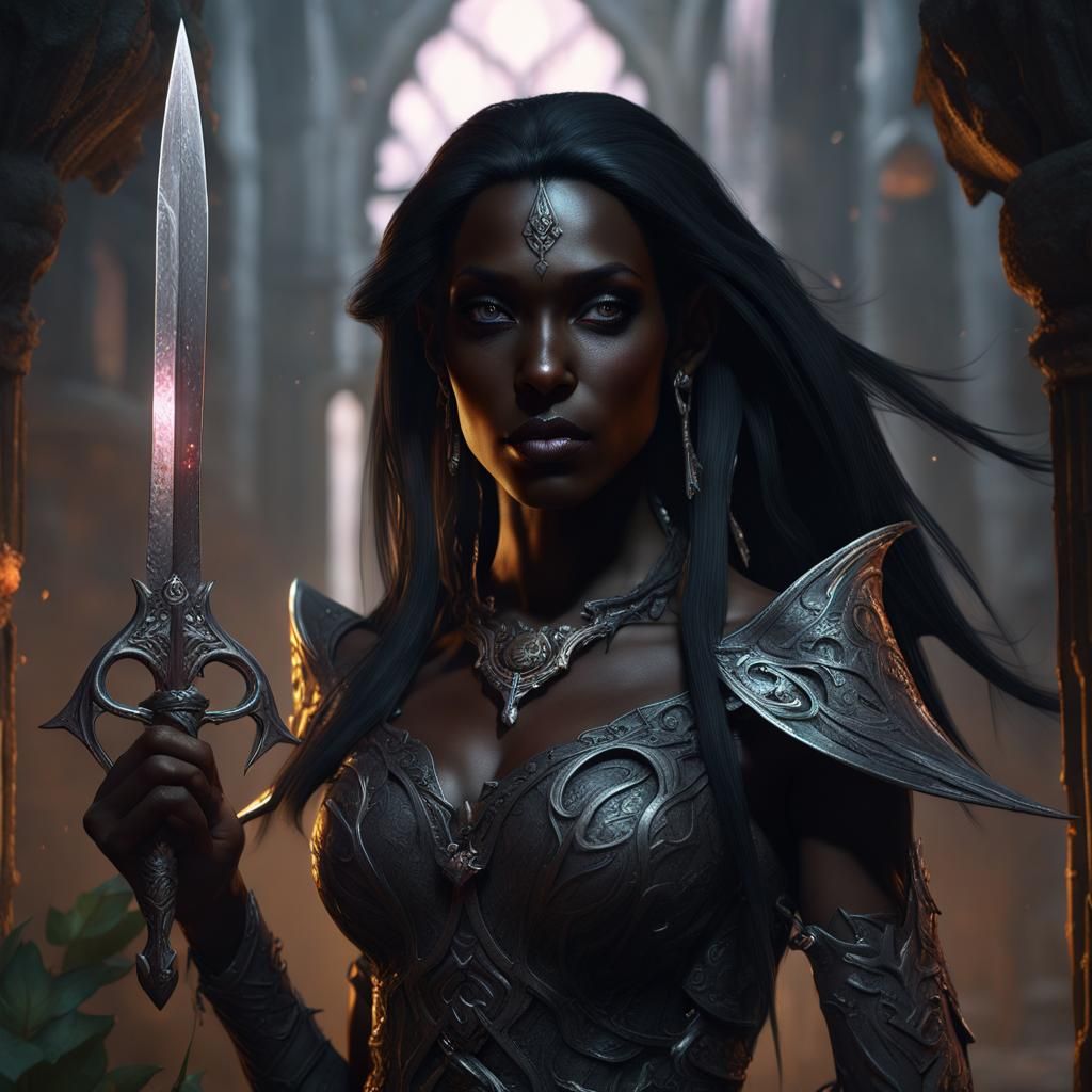 Mystical Dark Elf with Poisoned Daggers