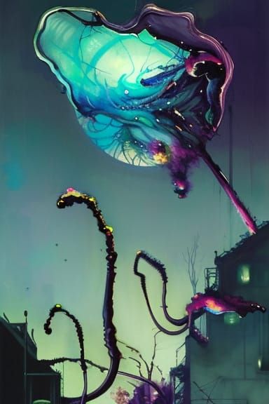 War of the Worlds Vaporwave Portrait