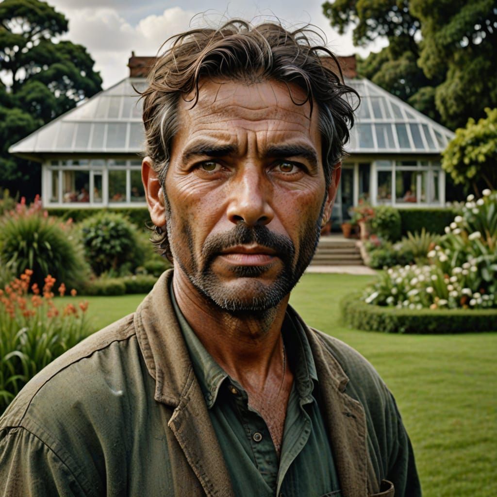 Confident Professional in Elegant Glass House Setting