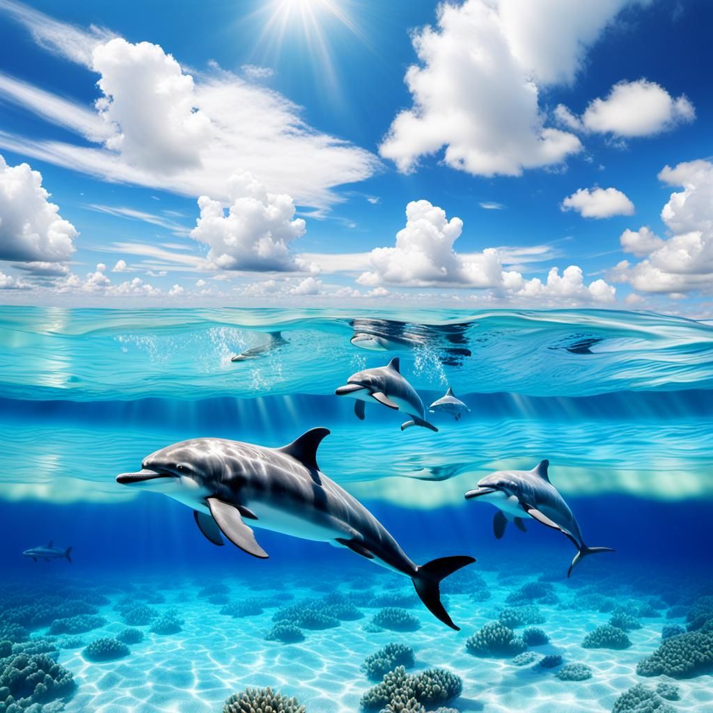 Dolphin herd