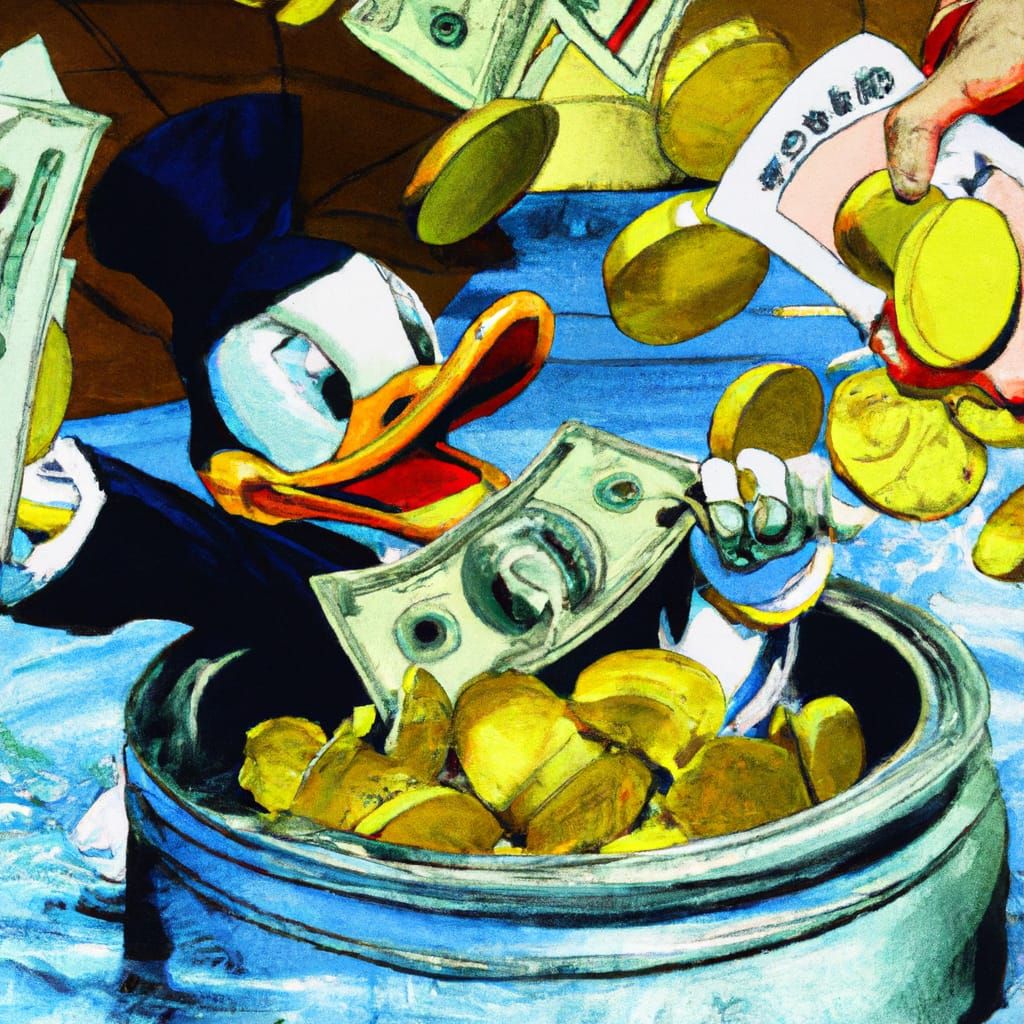Scrooge McDuck's Gold Coin Swim: Cel-Shaded Concept Art