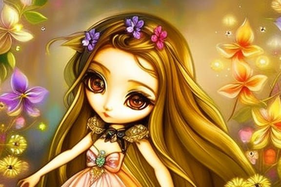 Enchanted Girl with Flowers in Unreal Engine