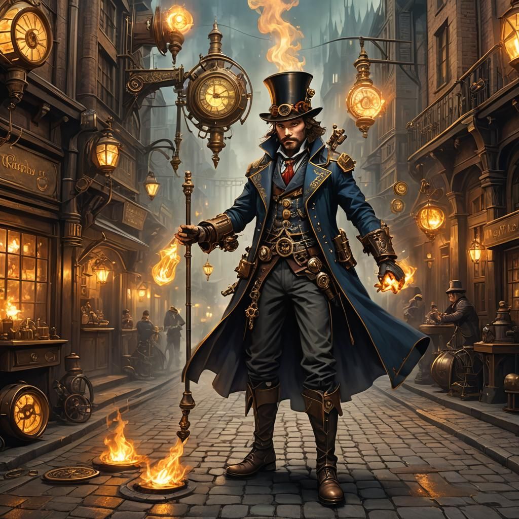 Steampunk City: Magic and Machinery Fusion