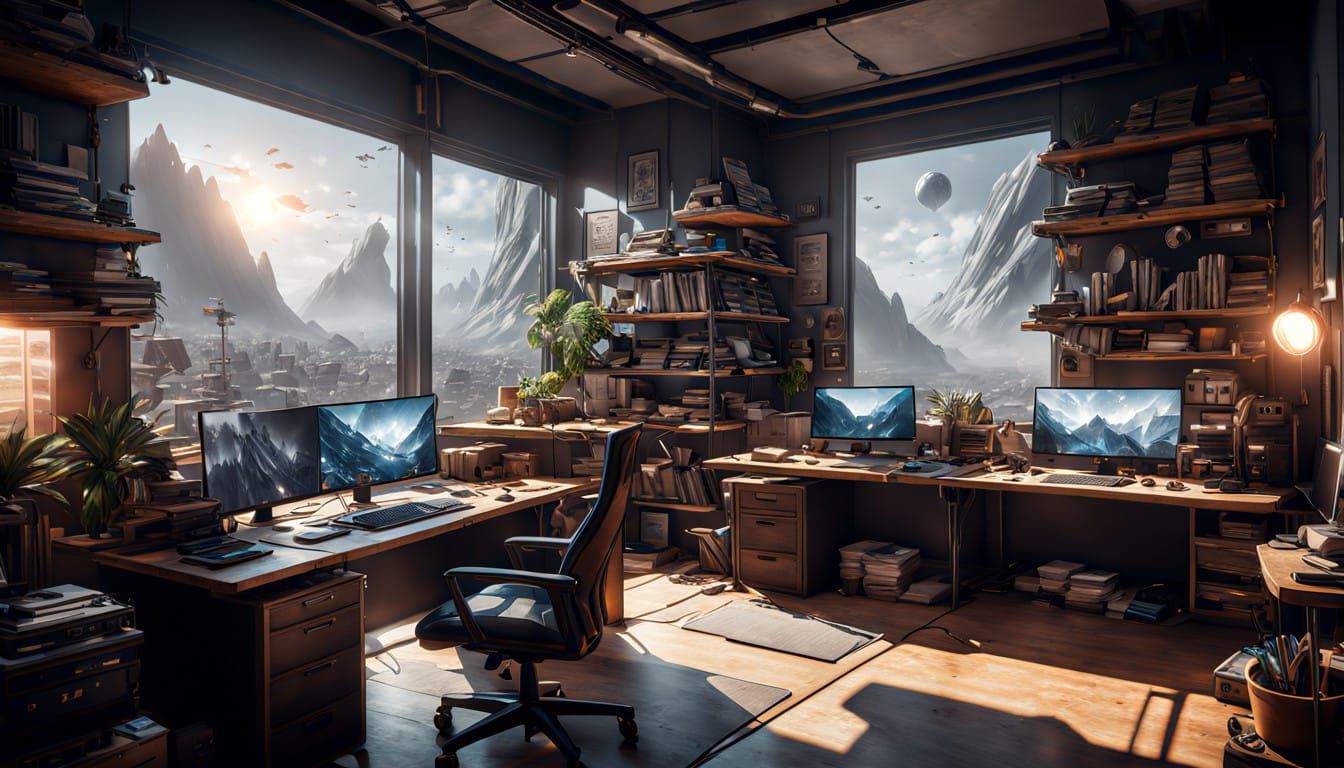 Dystopian Tech Hub in Unreal Engine 5