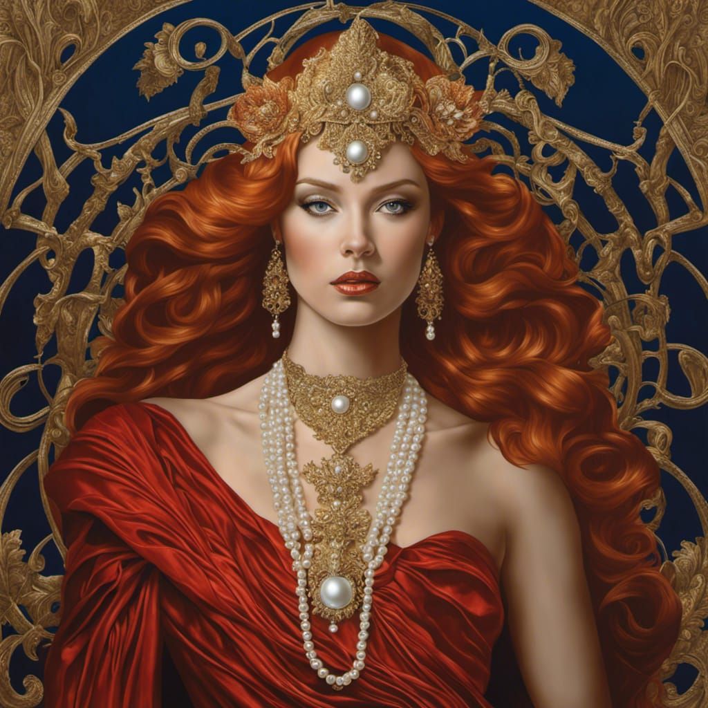 Mountain Goddess Portrait in Hyperrealist Style