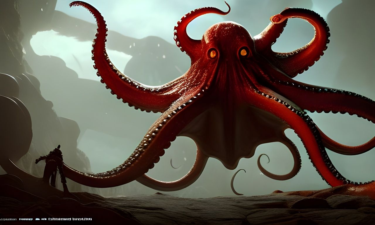 Raid Boss Octopus in Fantasy Setting