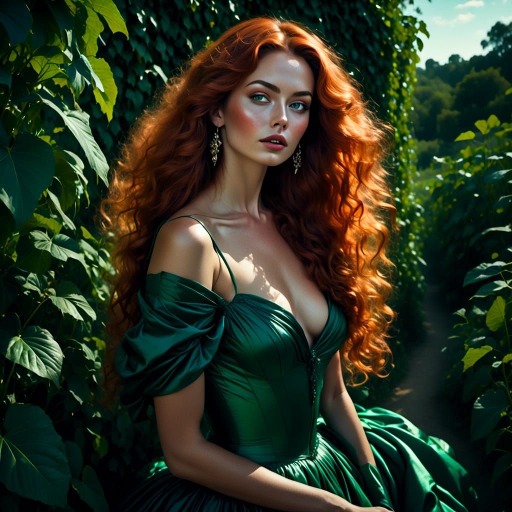 Stunning Redhead in Volumetric Lighting