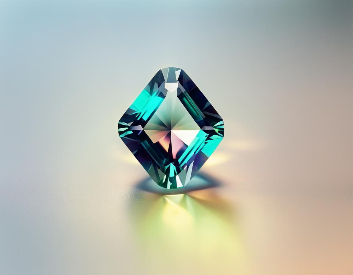 Brilliant Emerald Cut Gem in Stellar Field