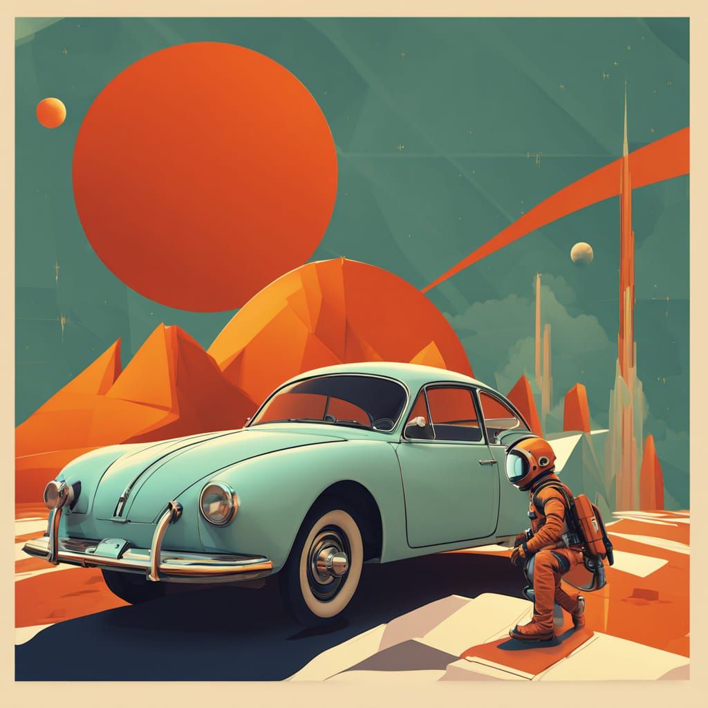 Astronaut in Futuristic City, Pixar Style 3D Animation