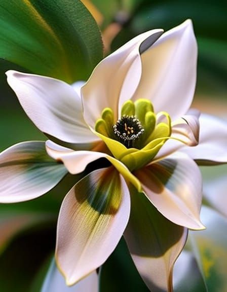 Hyperrealistic Daffodil Portrait with Dew Drops