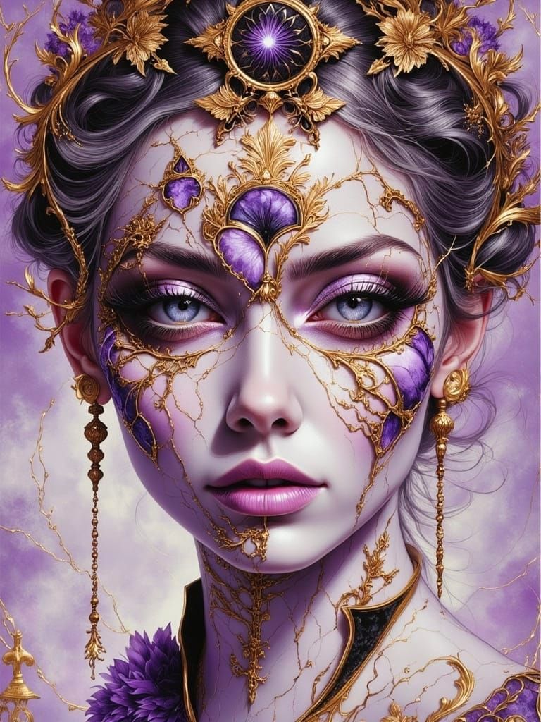 Rococo-Punk Male Portrait with Baroque Architecture