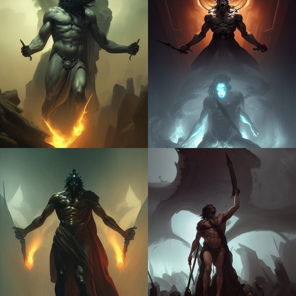 Hades, God of the Underworld: Dark Fantasy Art