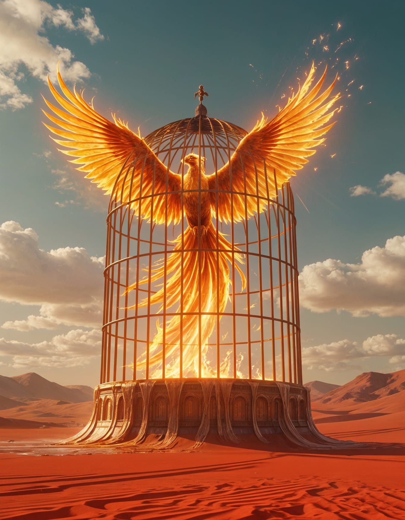 Phoenix Ascends from Molten Birdcage in Crimson Desert