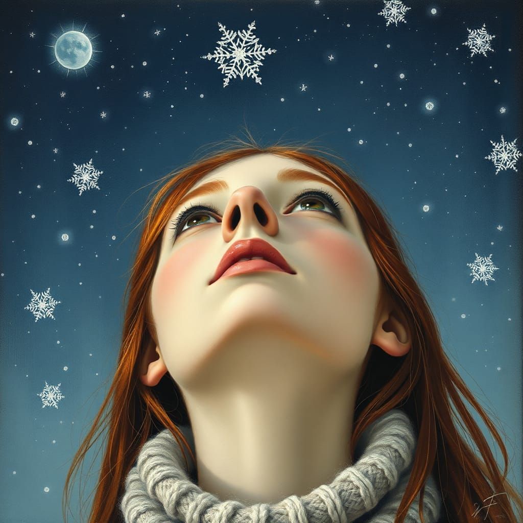 Snowflake Landing: A Surreal Moment of Winter