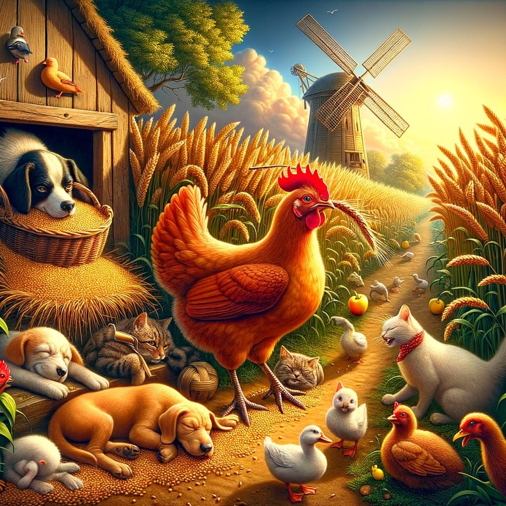 Little Red Hen's Barnyard: A Matte Painting