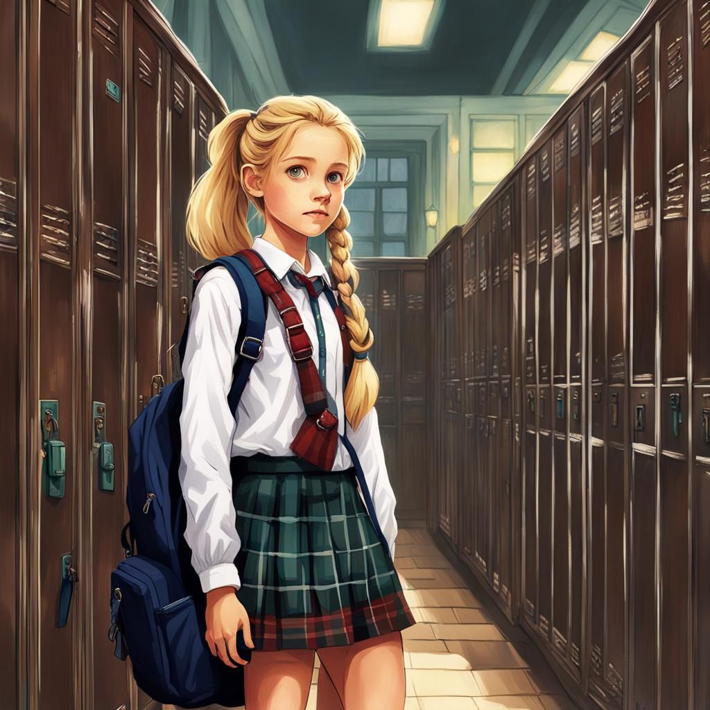 Girl in School Uniform Concept Art