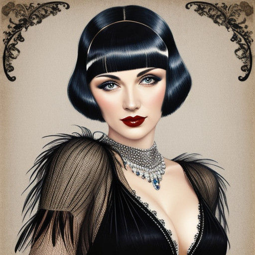 Glamorous 1920s Flapper Girl