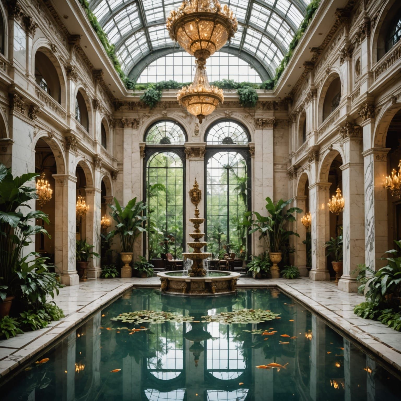 Winter Garden in Royal Palace, Cinematic Film Still