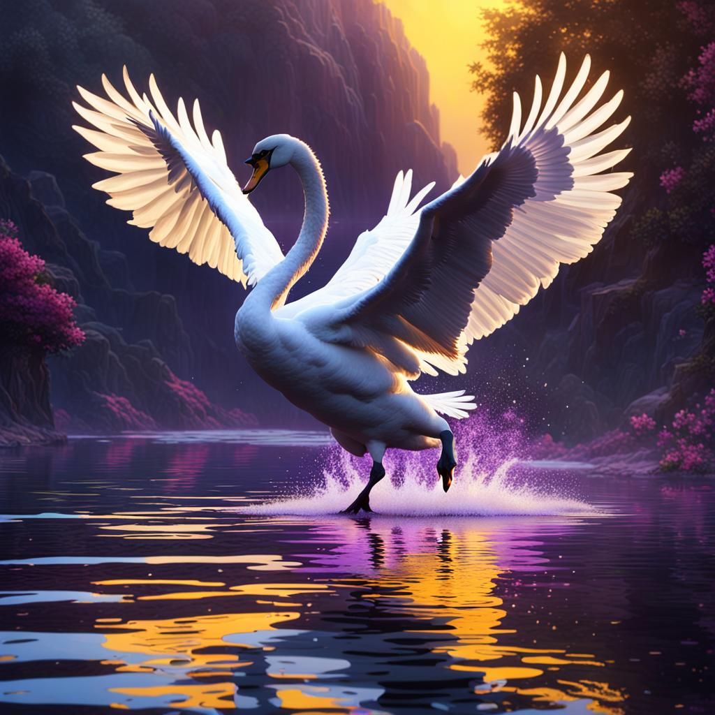 Swan Landing: Dark Fantasy Concept Art