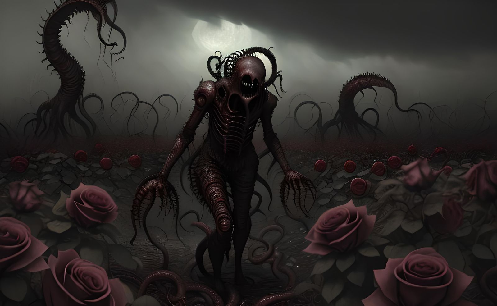 Eldritch Horror Emerges in Rose Field