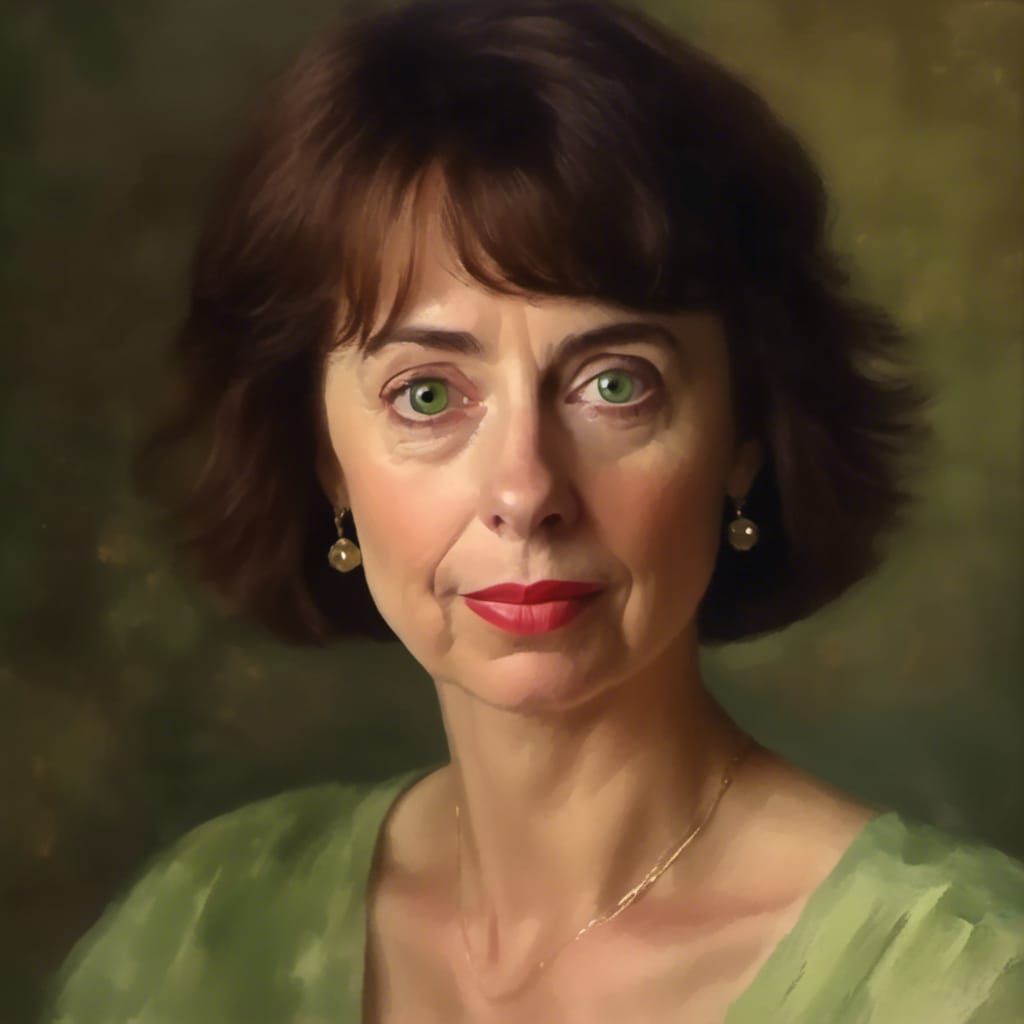 Elegant Portrait of a Trans Woman in Impressionist Style