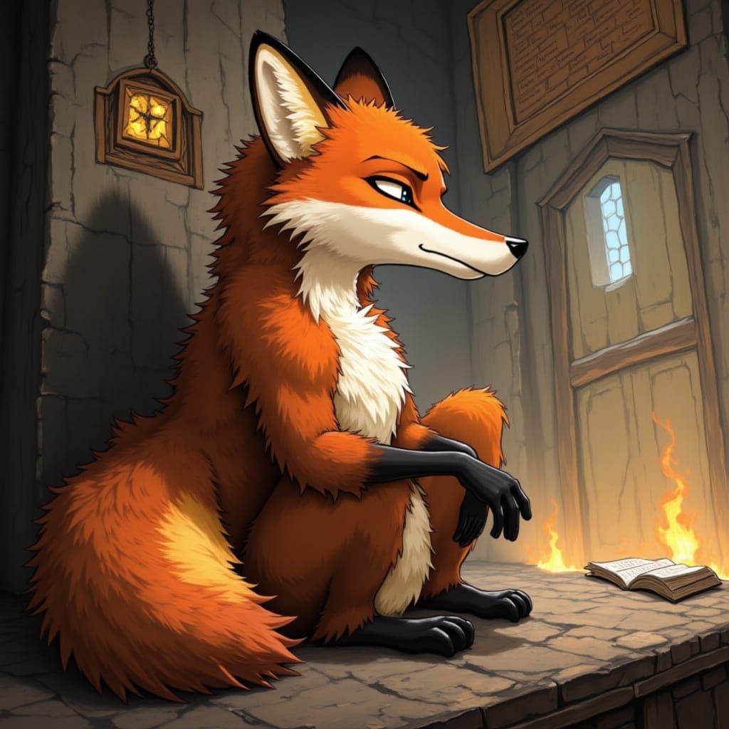 Anthropomorphic Fox Character Portrait