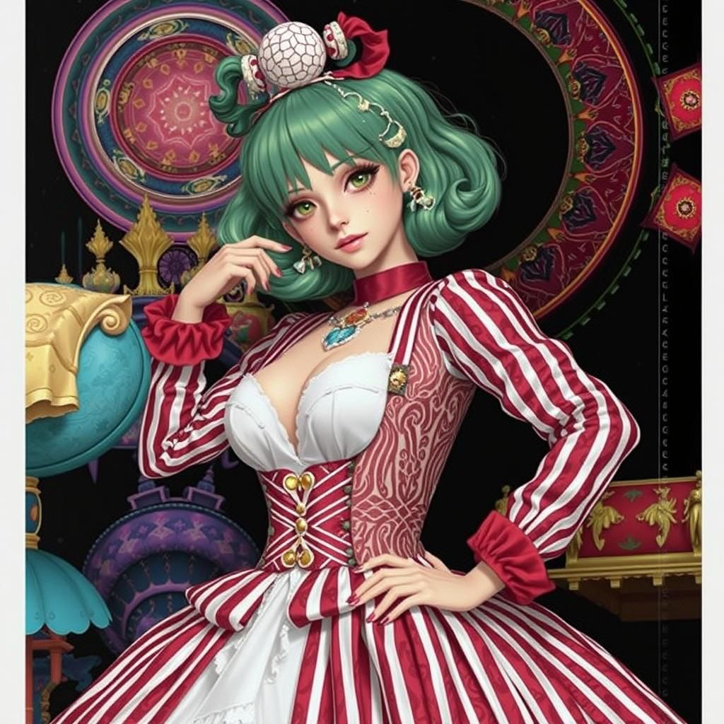 Vibrant Mandala Pattern in Digital Kaleidoscope Art