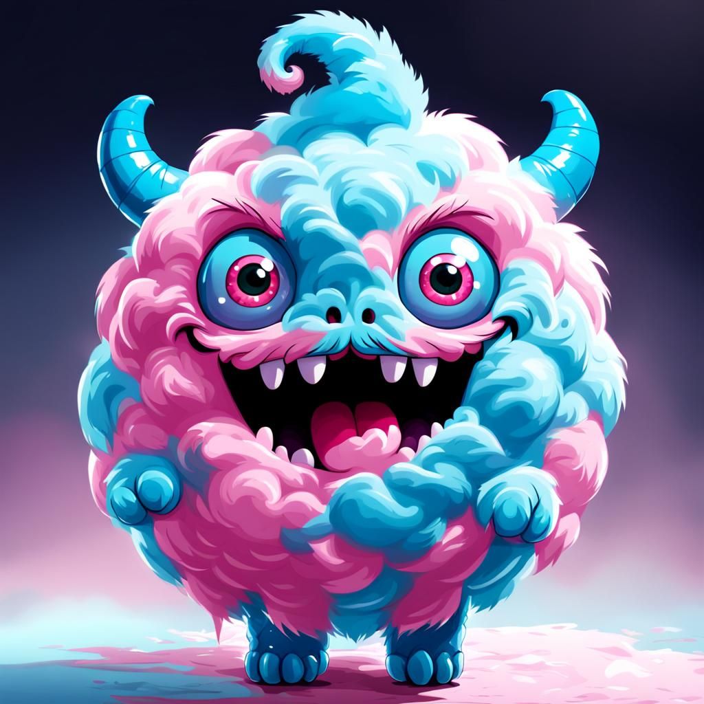 Cotton candy monster