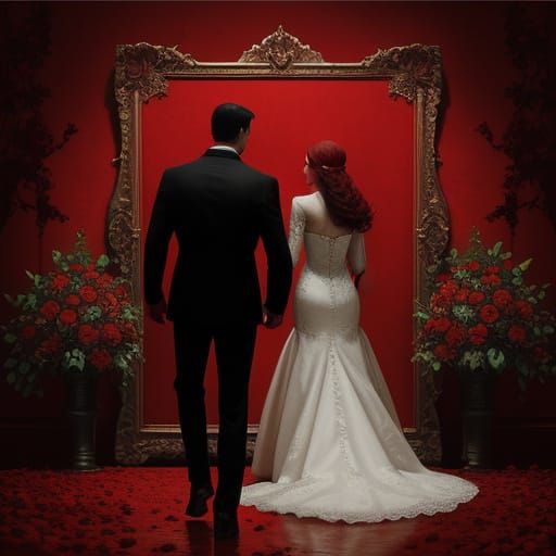 Vintage Romance Novel Cover with Dramatic Contrast