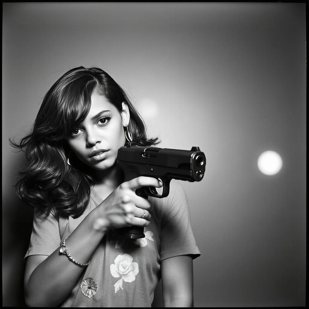 Bronx Girl with Gun: Evocative Urban Portrait