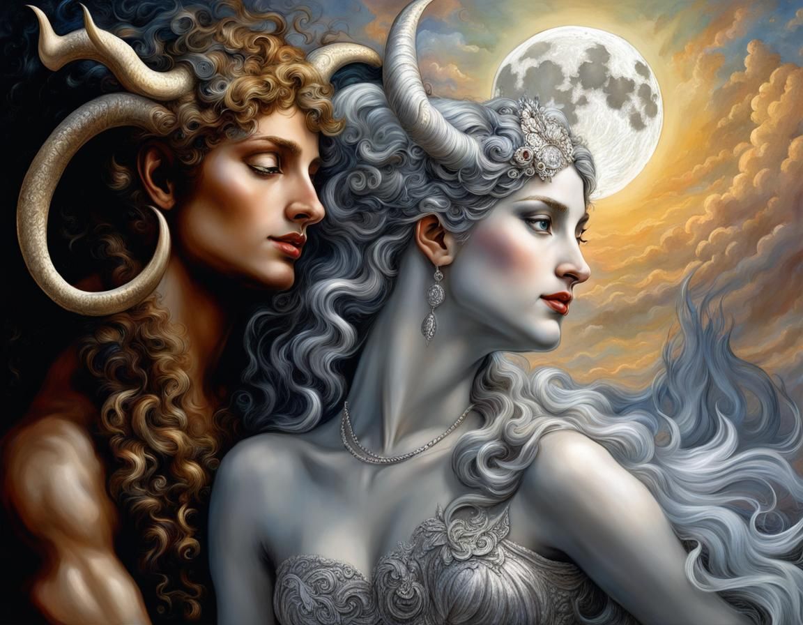 Pandia Selene, Goddess of the Full Moon, and Pan, God of the...