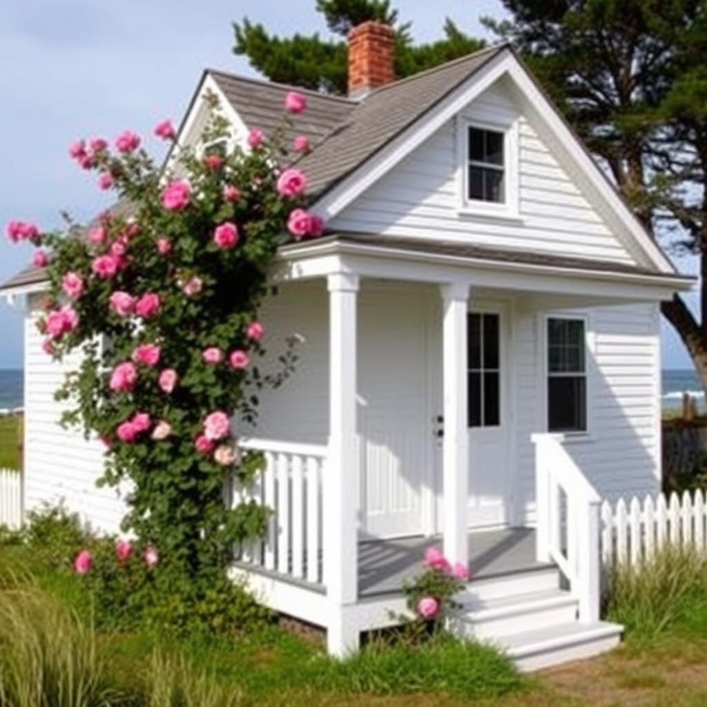 Whitewashed Cottage on Nova Scotia Coast