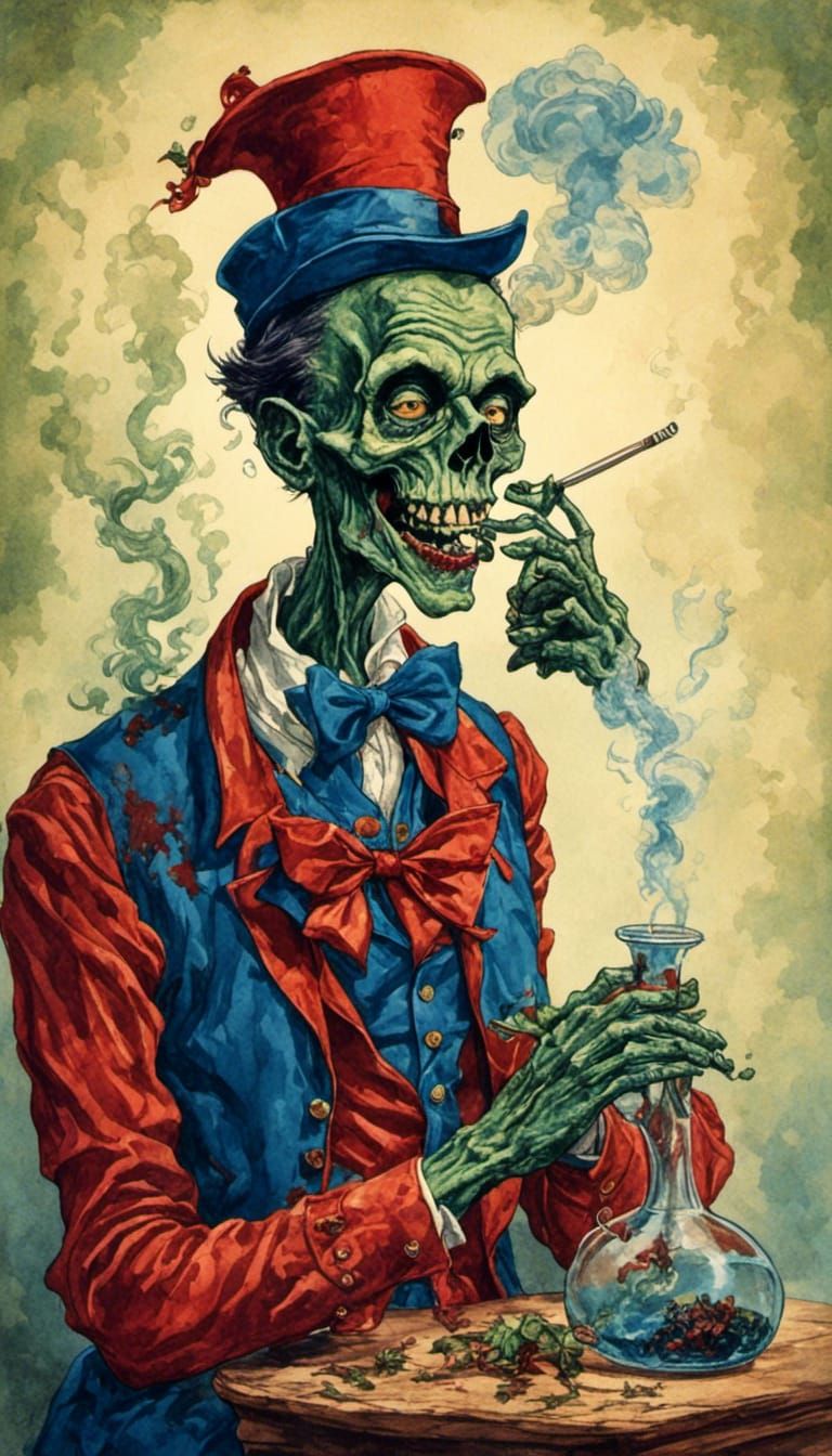 Zombie Smoker in Fairytale Rockabilly Style