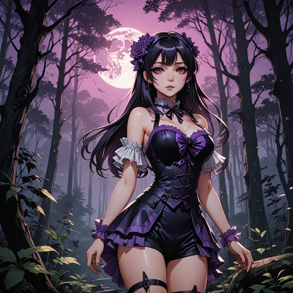 Gothic Lolita Princess in Transylvanian Twilight