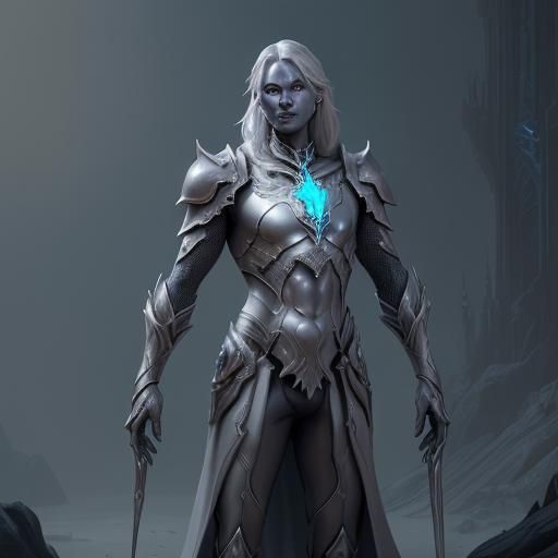Drow Guild Master in Glowing Armor