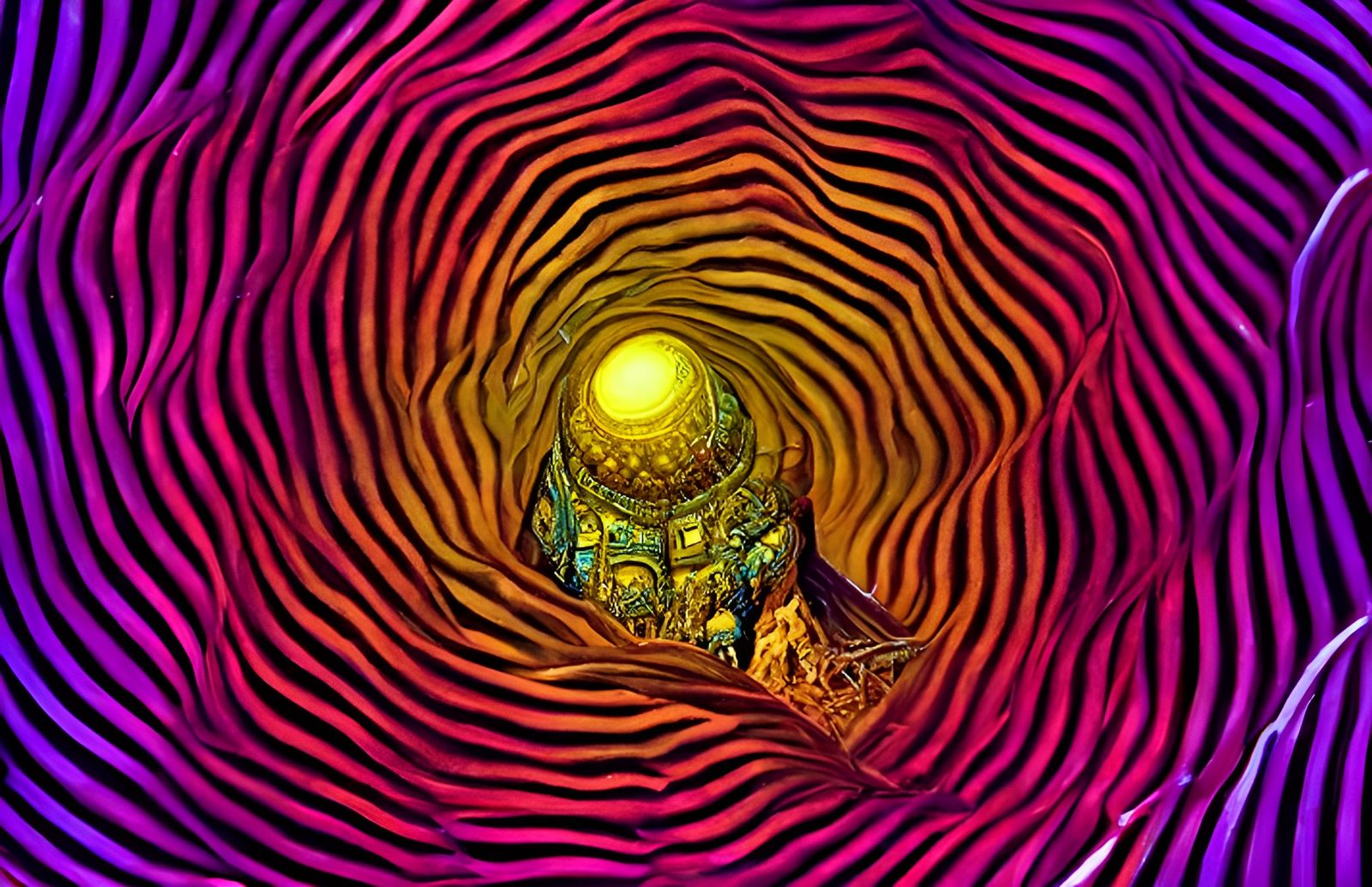 Fractal Afterlife Environment in Surrealist Style