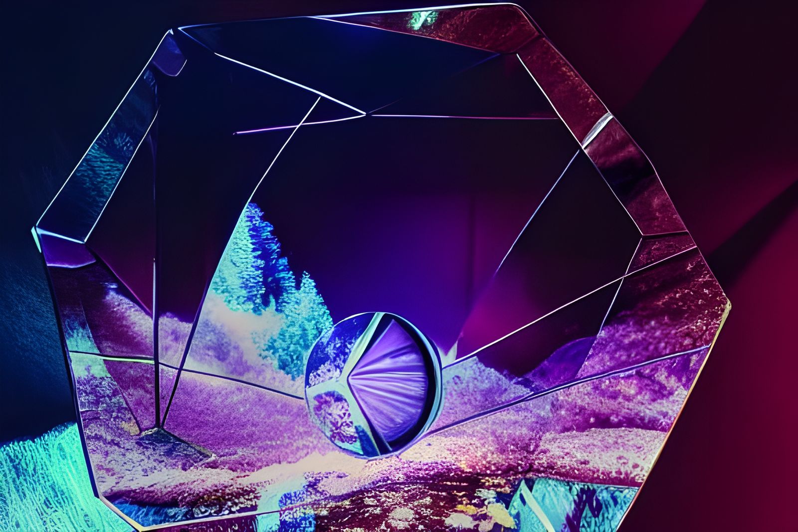 Ethereal Glass Planet in a Fairy Garden