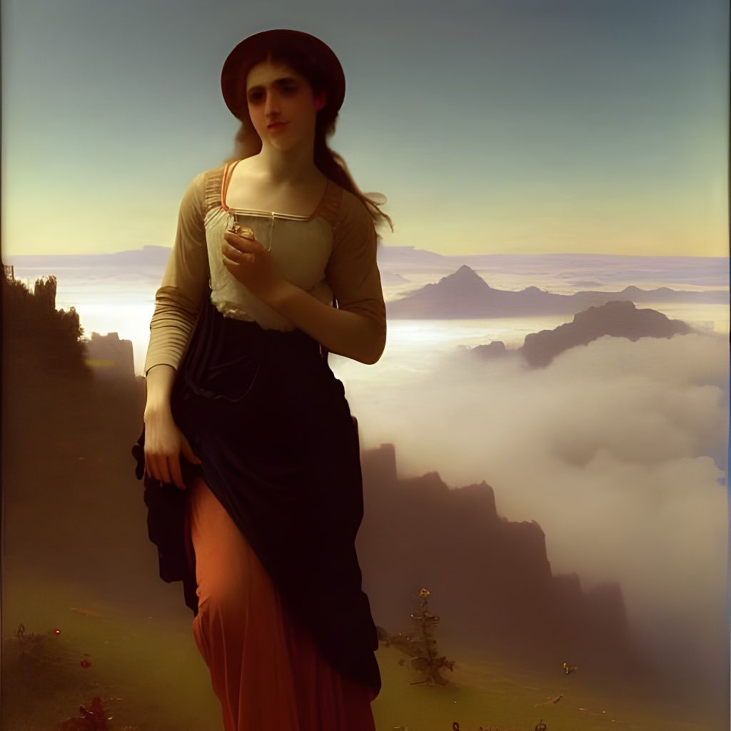 Wanderer Above the Sea of Fog in Classical Style