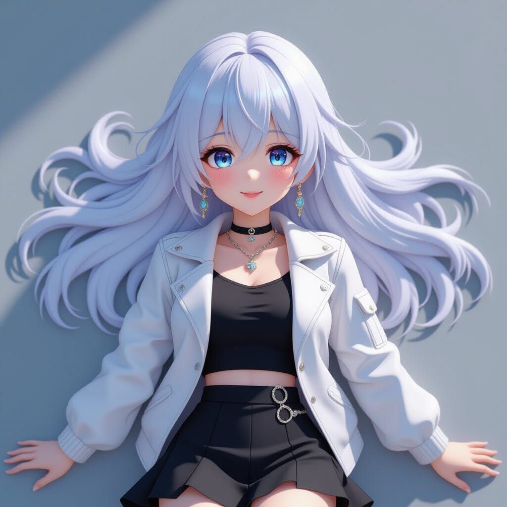 Anime Girl in Armor Poses in 3D Style