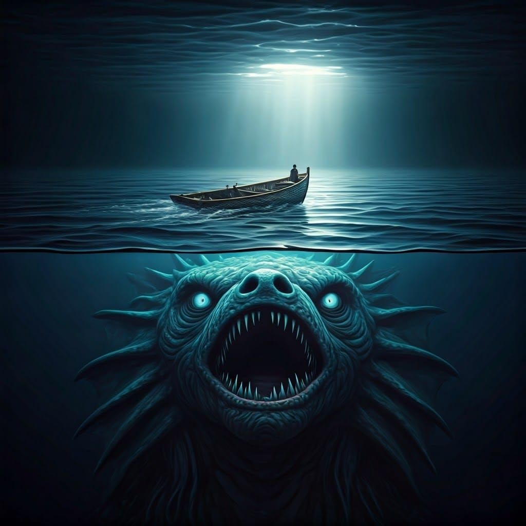 Gargantuan Sea Monster Rises from Dark Abyssal Depths in Fut...